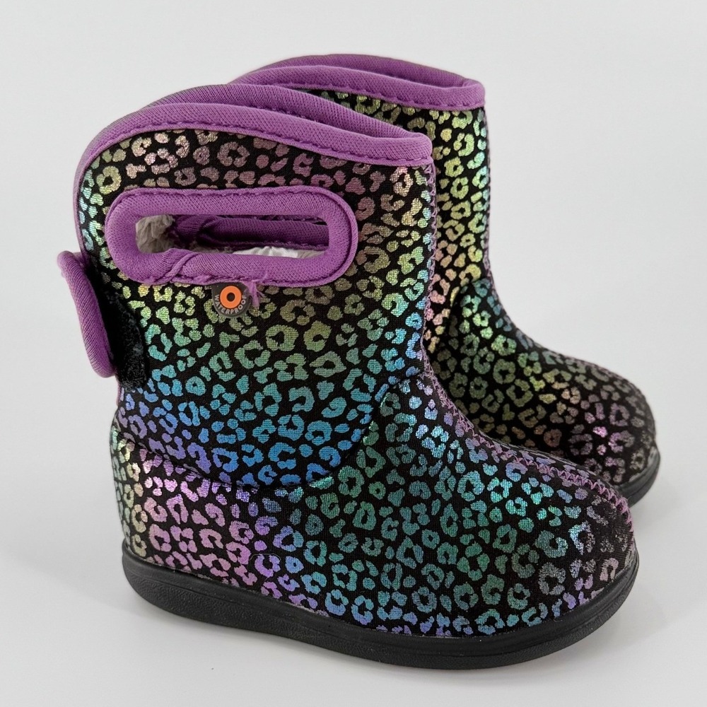 BOGS Baby Bogs II Rainbow Leopard Waterproof Boots Toddler Size 5